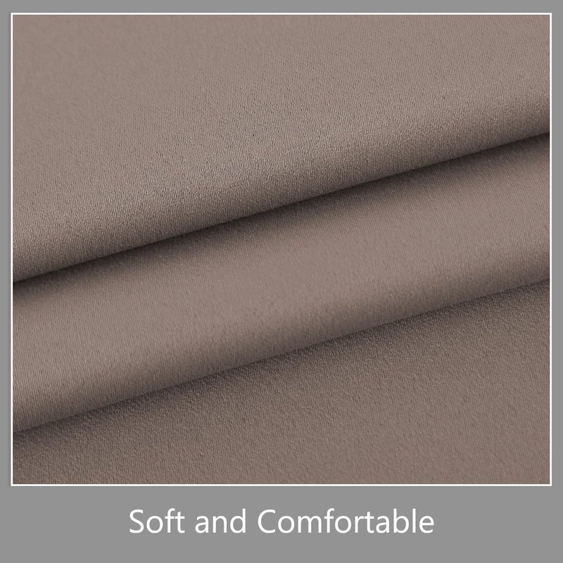YSYY 100% Blackout French Door Curtains, Wrinkle Free, Room Darkening, Blocks Light and Heat Through Glass. Drill-Free, Easy Installed Door Window Curtains. (Mocha,1 Panel, 24""x 18"") - Image 4